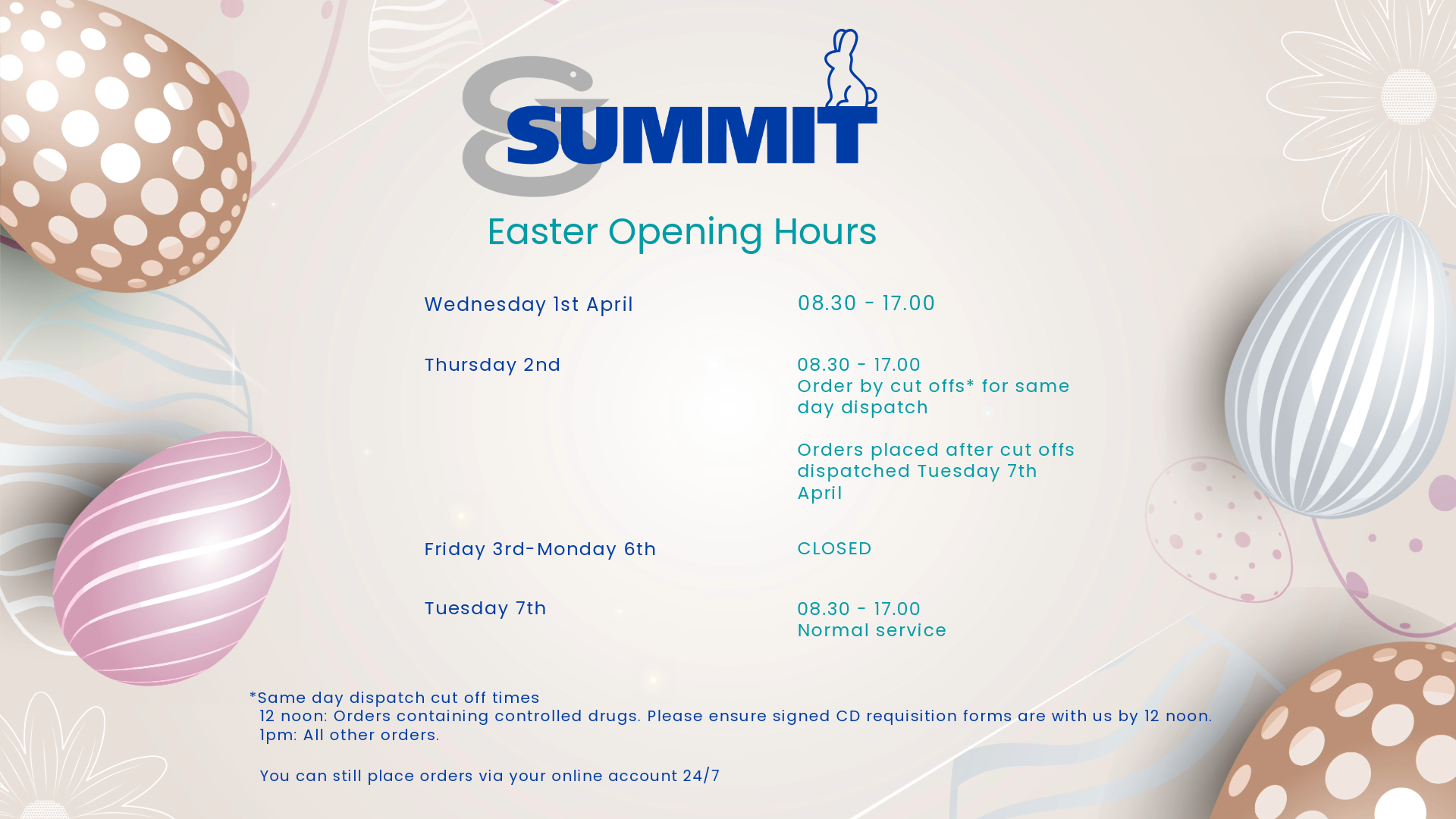 Easter opening hours